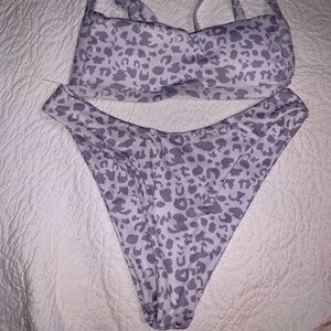 Cheetah print bikini top